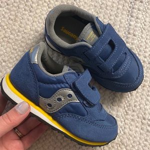 Saucony Jazz Hook & Loop Sneaker Blue/Grey 6.5